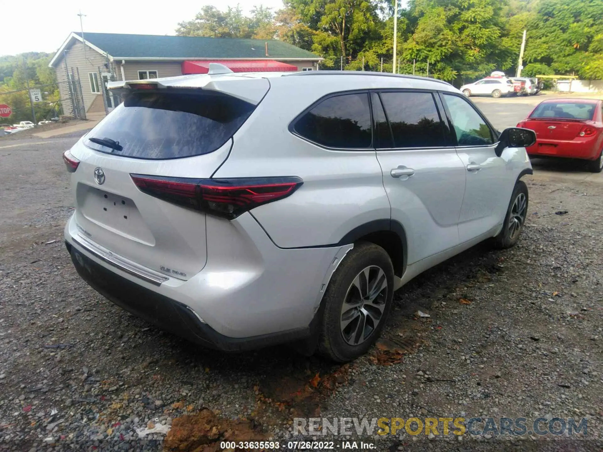 4 fotografías del automóvil dañado 5TDHZRBH2NS167531 TOYOTA HIGHLANDER 2022