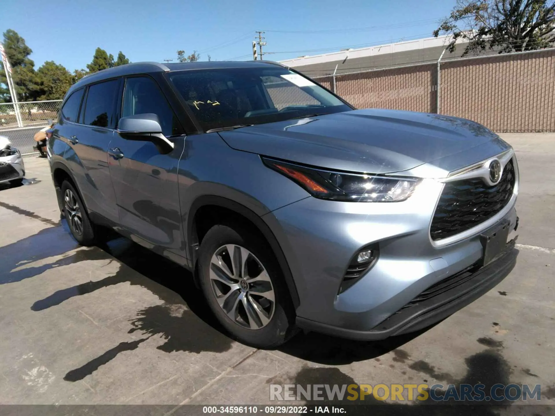 1 fotografías del automóvil dañado 5TDHZRBH7NS197219 TOYOTA HIGHLANDER 2022