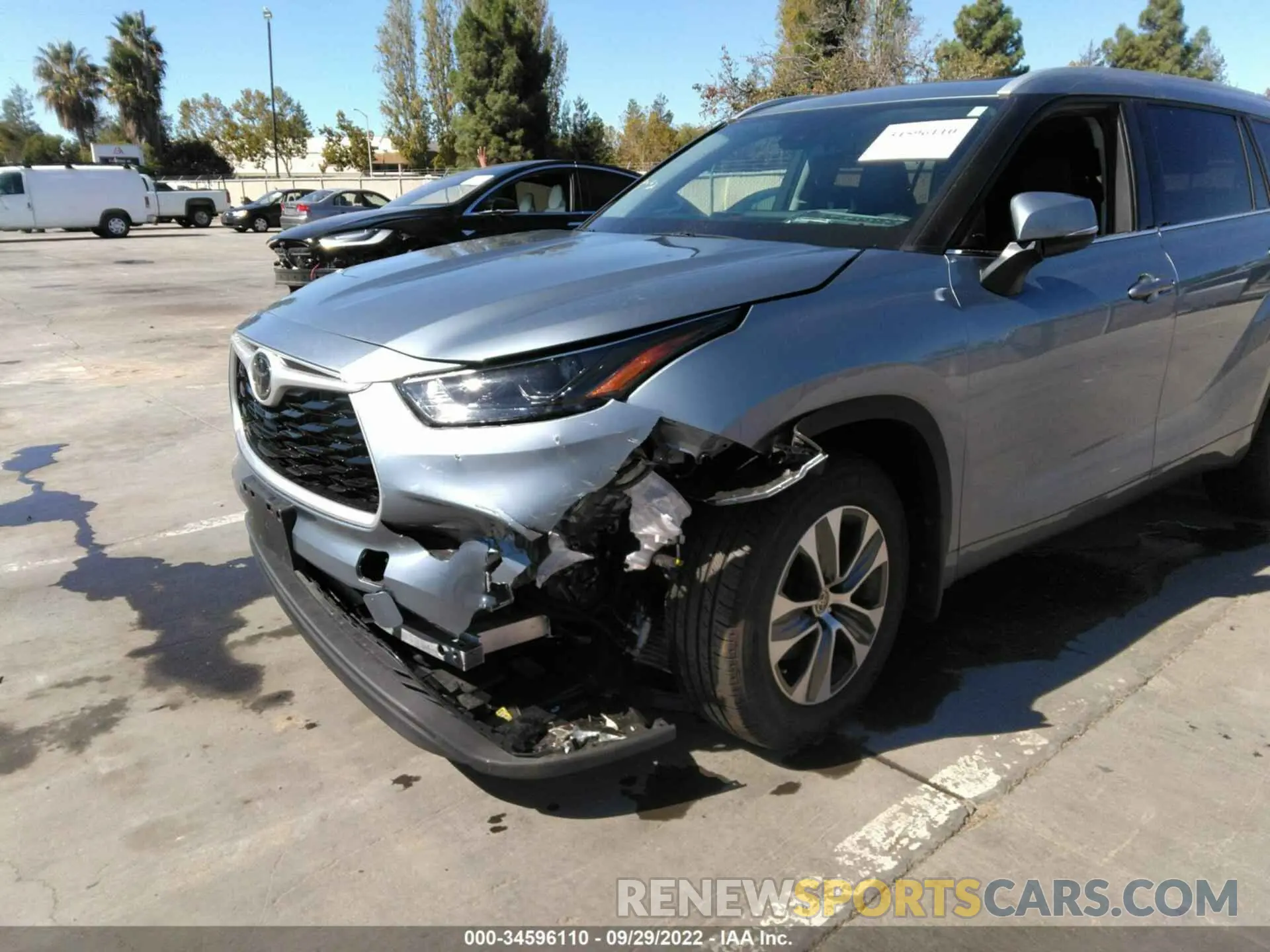 6 fotografías del automóvil dañado 5TDHZRBH7NS197219 TOYOTA HIGHLANDER 2022
