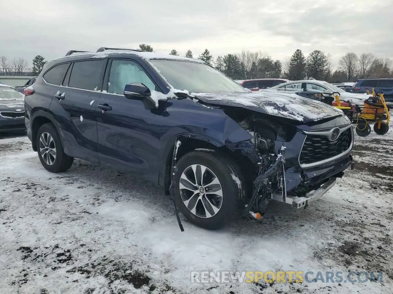 4 fotografías del automóvil dañado 5TDHZRBH8NS229434 TOYOTA HIGHLANDER 2022