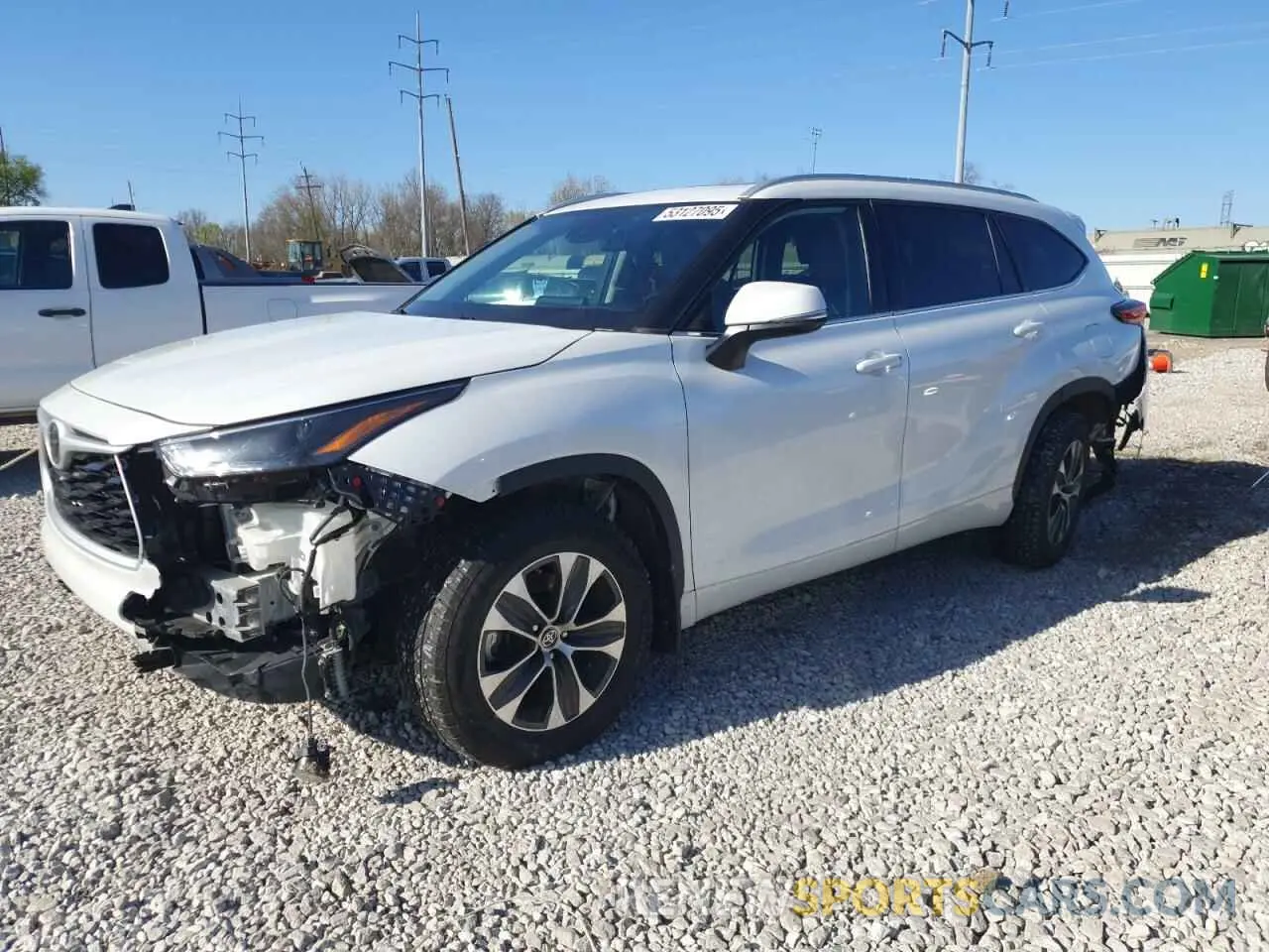1 fotografías del automóvil dañado 5TDHZRBH8NS589500 TOYOTA HIGHLANDER 2022