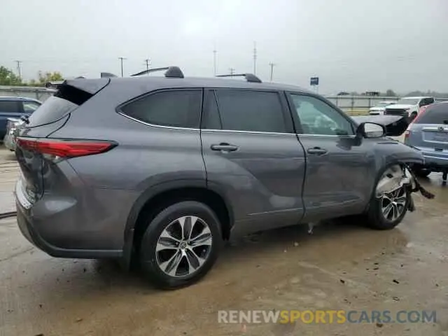 3 fotografías del automóvil dañado 5TDHZRBH9NS203182 TOYOTA HIGHLANDER 2022