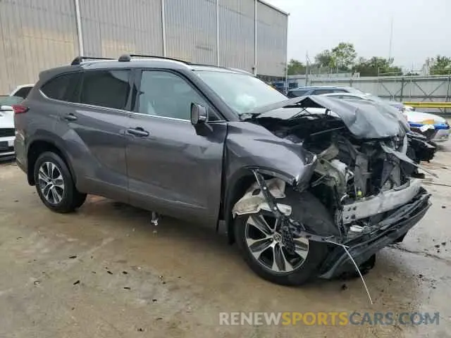 4 fotografías del automóvil dañado 5TDHZRBH9NS203182 TOYOTA HIGHLANDER 2022
