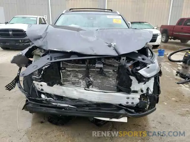 5 fotografías del automóvil dañado 5TDHZRBH9NS203182 TOYOTA HIGHLANDER 2022