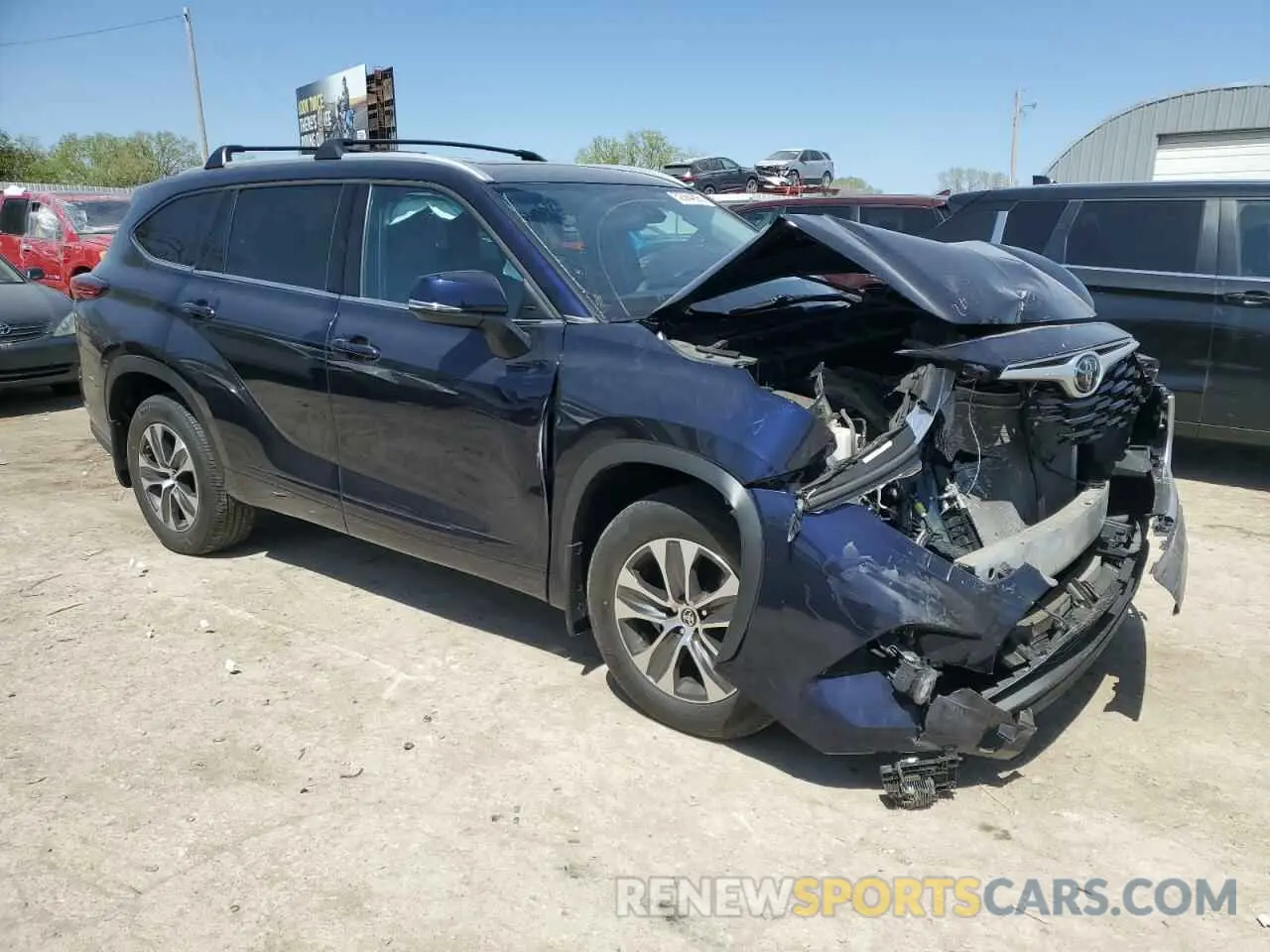4 fotografías del automóvil dañado 5TDHZRBH9NS241589 TOYOTA HIGHLANDER 2022