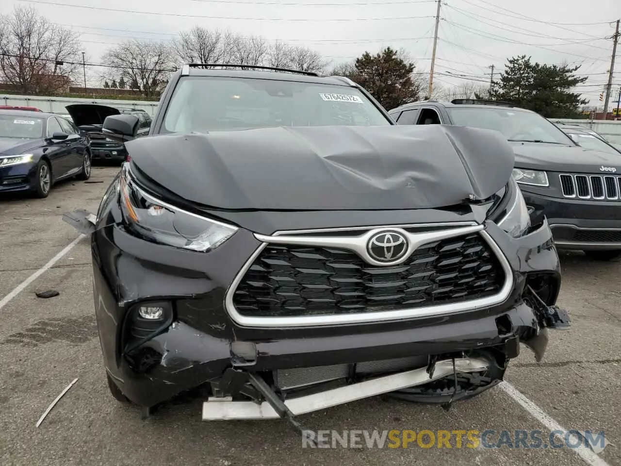5 fotografías del automóvil dañado 5TDHZRBHXNS184173 TOYOTA HIGHLANDER 2022
