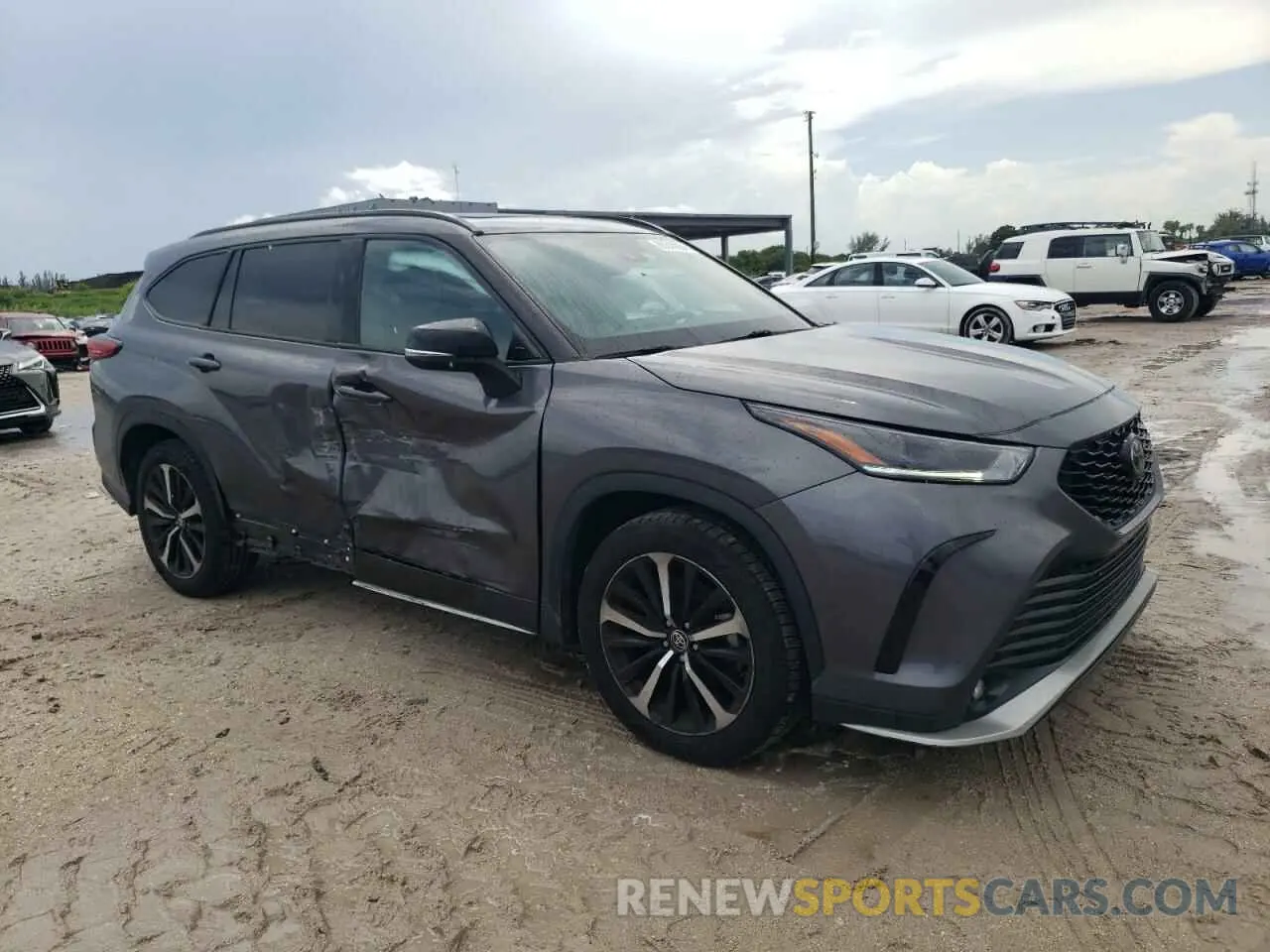 4 fotografías del automóvil dañado 5TDJZRAH5NS097333 TOYOTA HIGHLANDER 2022