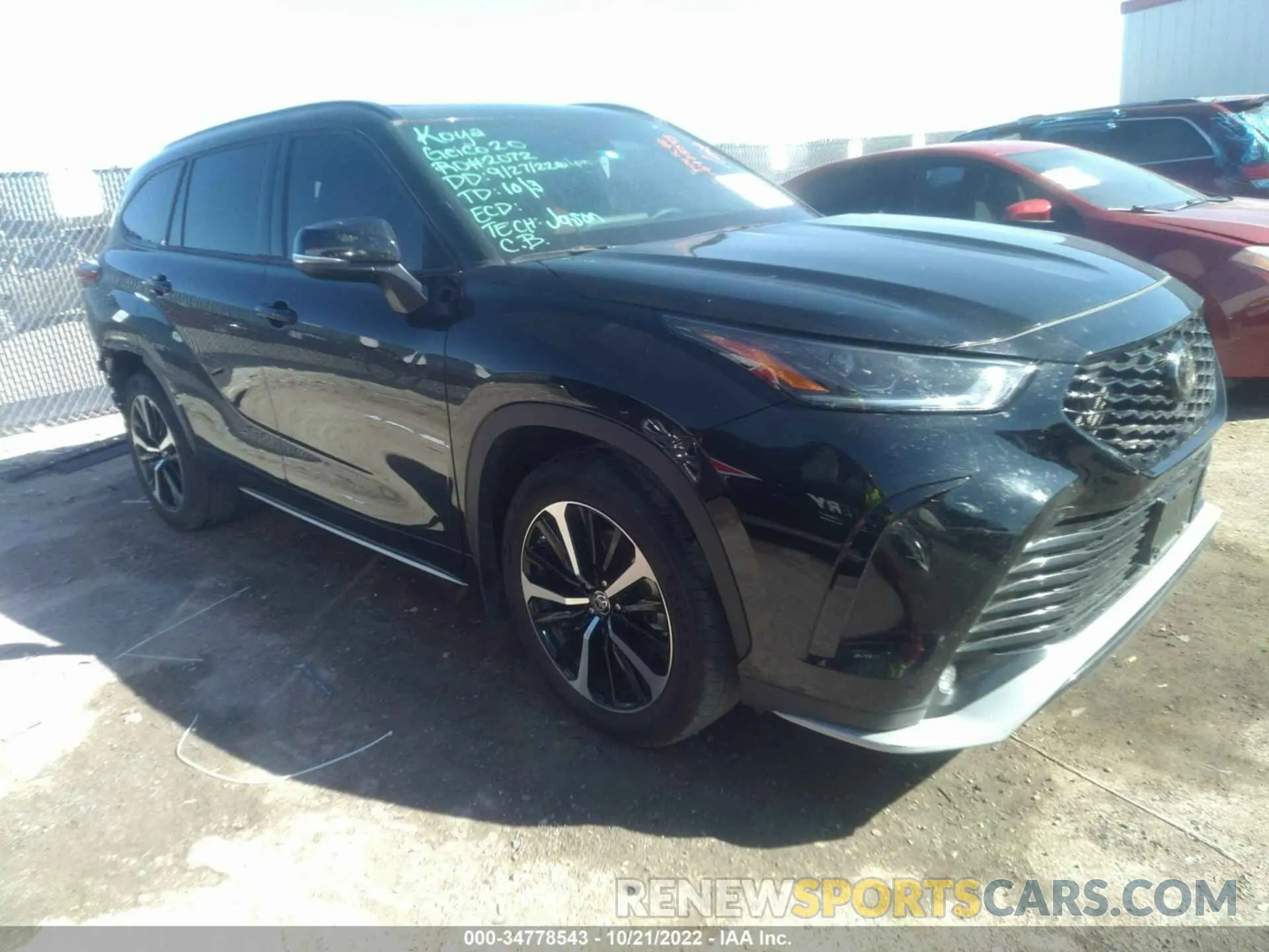1 fotografías del automóvil dañado 5TDJZRAH7NS098970 TOYOTA HIGHLANDER 2022