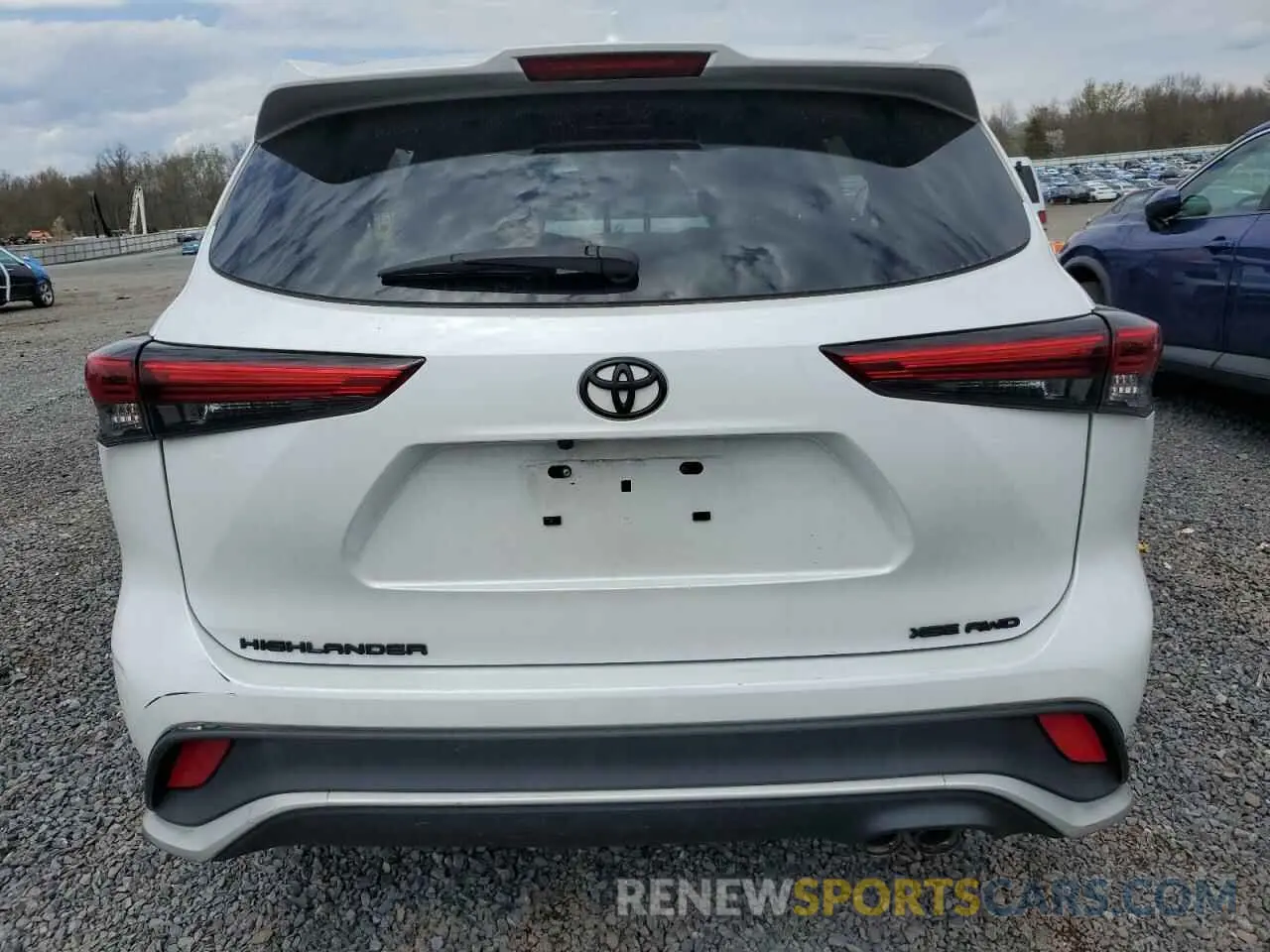 6 fotografías del automóvil dañado 5TDJZRBH9NS205547 TOYOTA HIGHLANDER 2022
