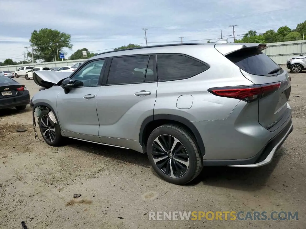 2 fotografías del automóvil dañado 5TDLZRAH4NS103129 TOYOTA HIGHLANDER 2022