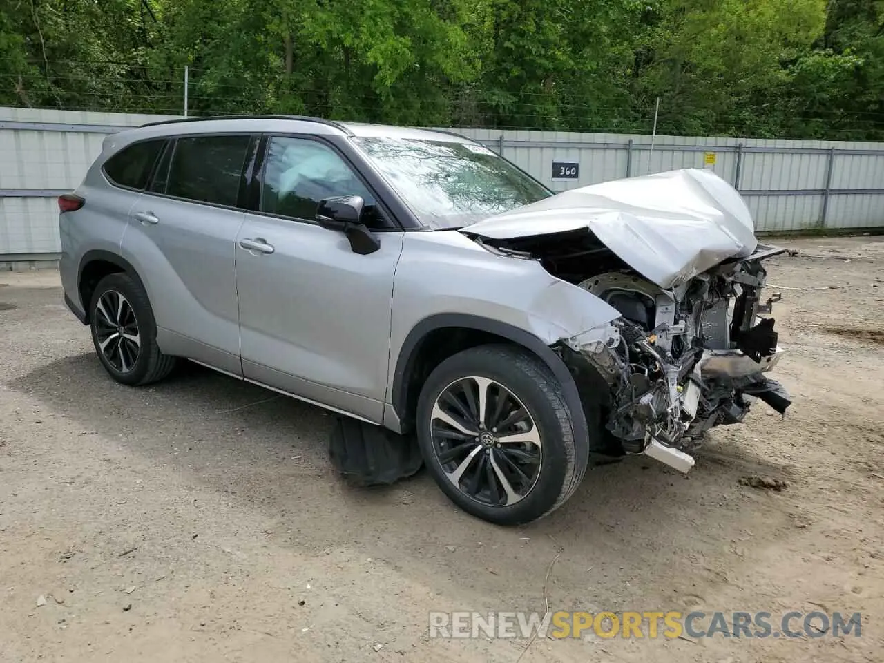 4 fotografías del automóvil dañado 5TDLZRAH4NS103129 TOYOTA HIGHLANDER 2022