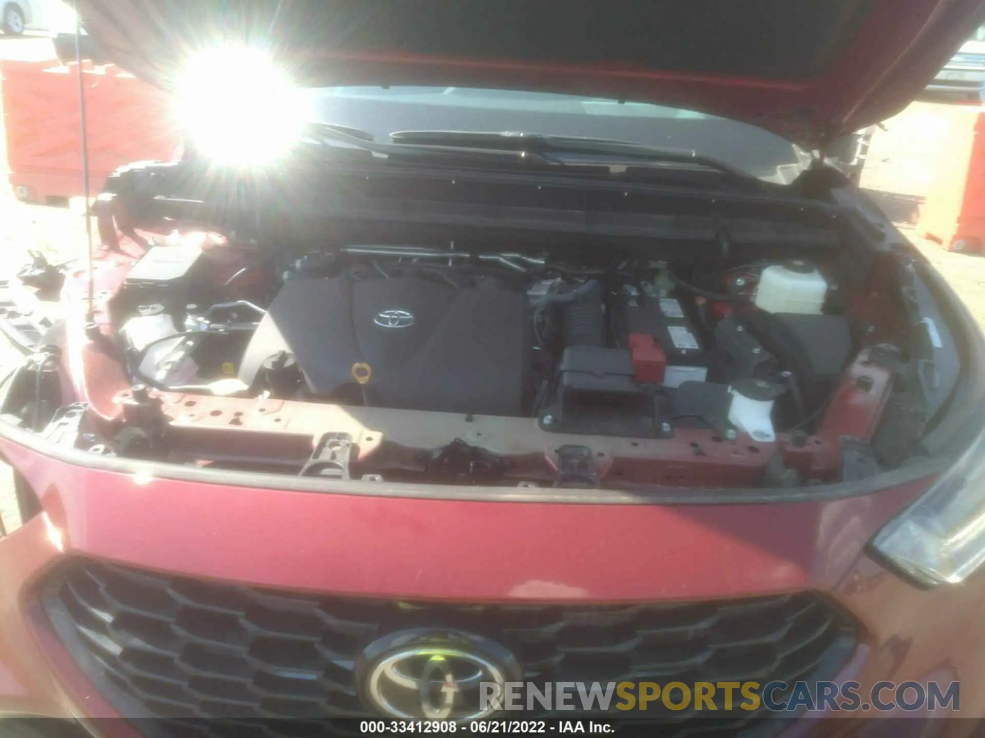10 fotografías del automóvil dañado 5TDLZRAH7NS096239 TOYOTA HIGHLANDER 2022