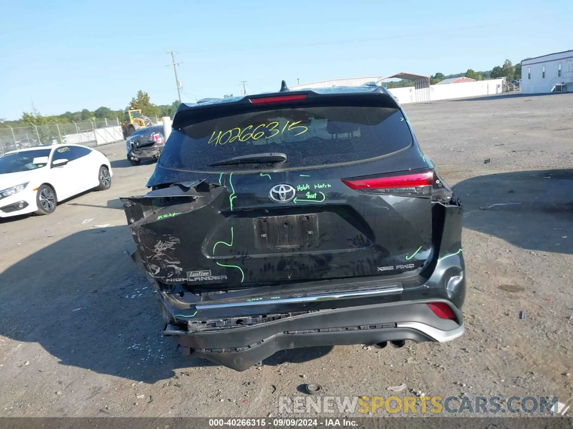 16 fotografías del automóvil dañado 5TDLZRBH1NS209276 TOYOTA HIGHLANDER 2022