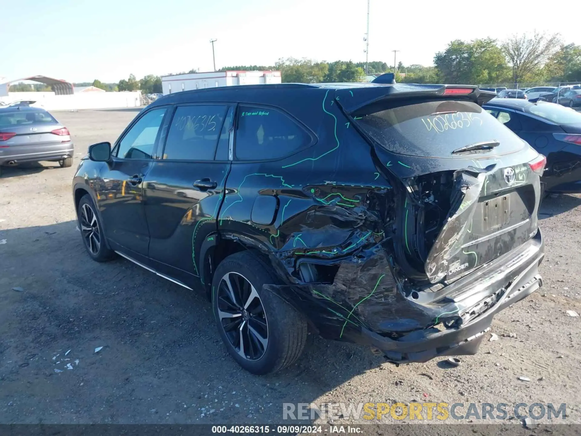 3 fotografías del automóvil dañado 5TDLZRBH1NS209276 TOYOTA HIGHLANDER 2022