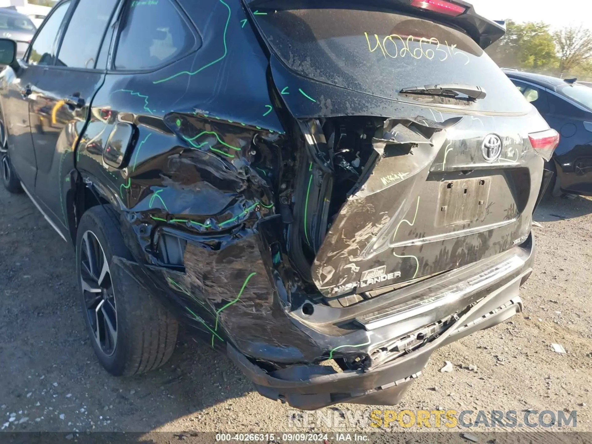 6 fotografías del automóvil dañado 5TDLZRBH1NS209276 TOYOTA HIGHLANDER 2022
