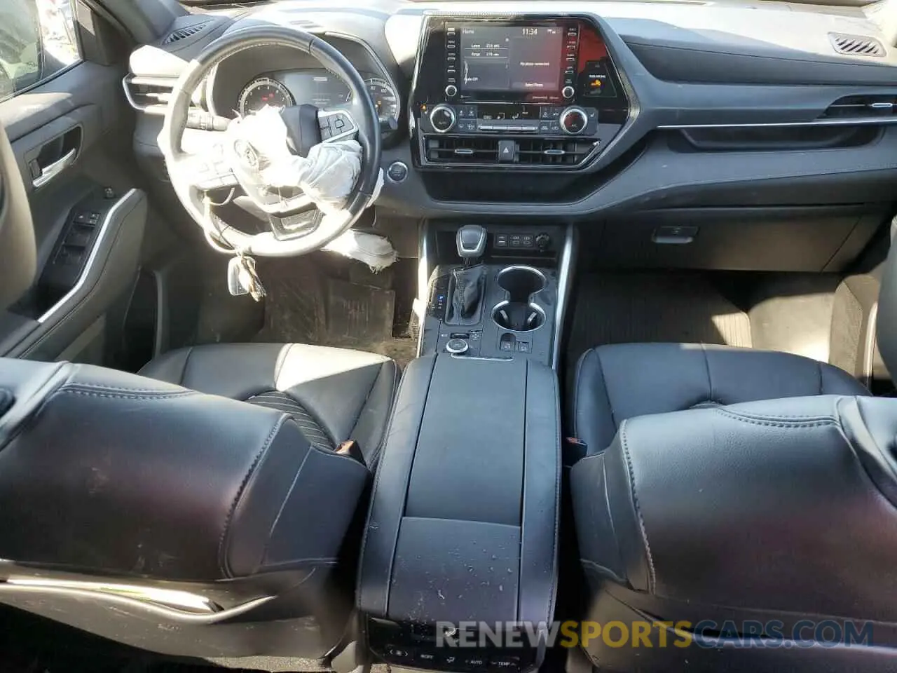 8 fotografías del automóvil dañado 5TDLZRBH1NS219371 TOYOTA HIGHLANDER 2022