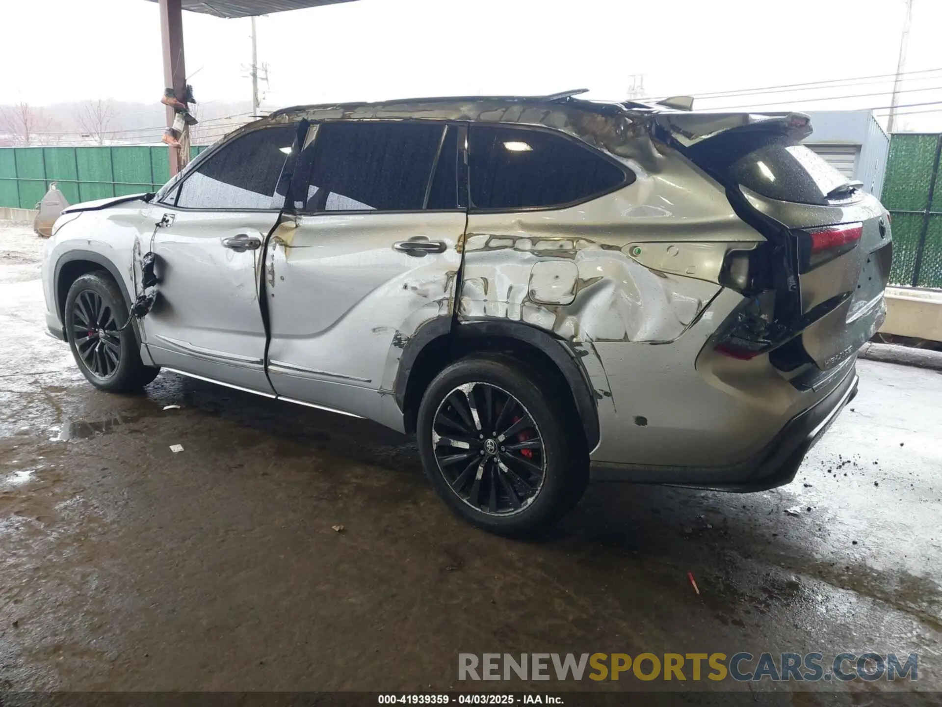 3 fotografías del automóvil dañado 5TDLZRBH4NS173454 TOYOTA HIGHLANDER 2022