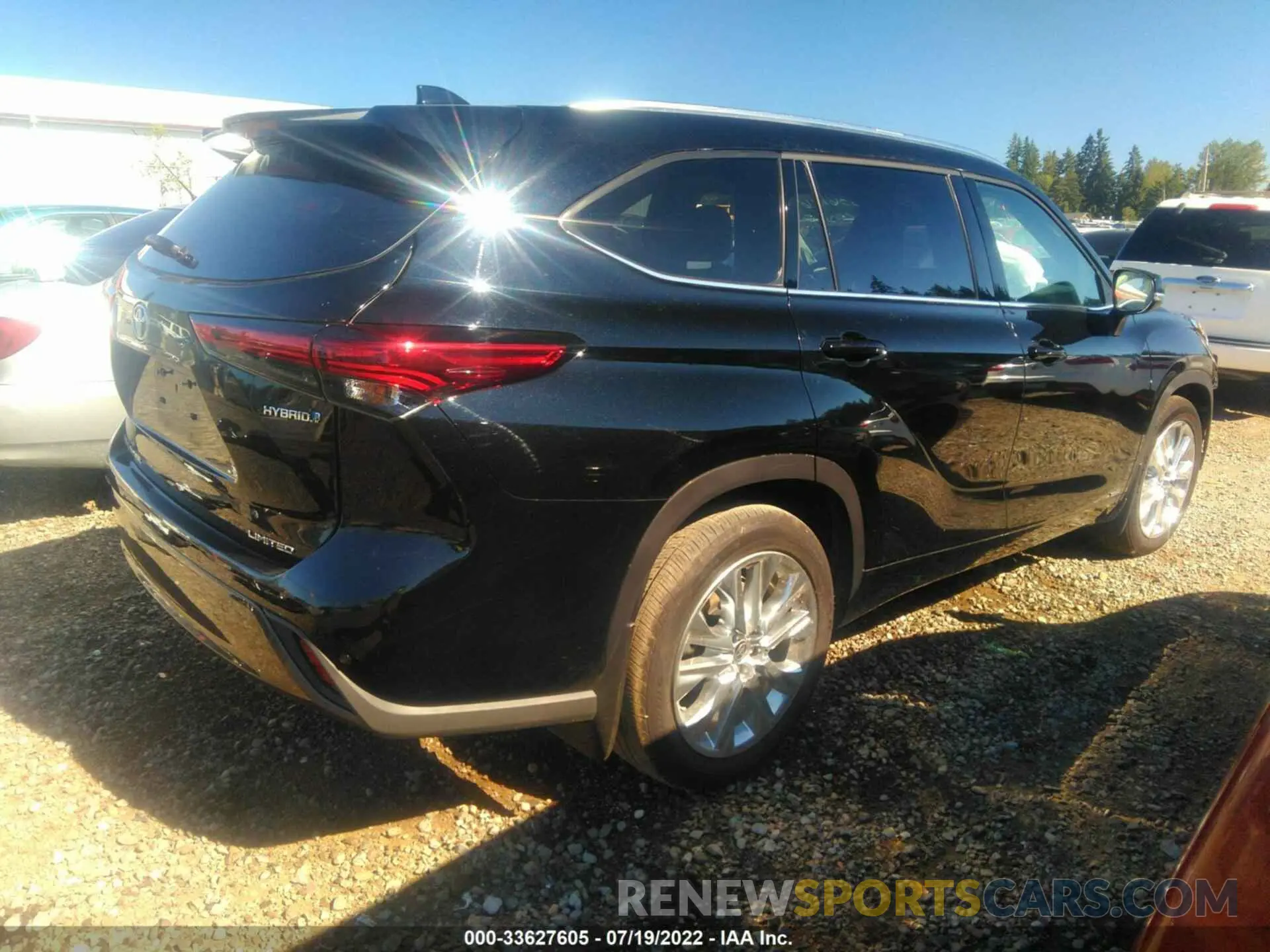 4 fotografías del automóvil dañado 5TDXBRCH0NS545683 TOYOTA HIGHLANDER 2022