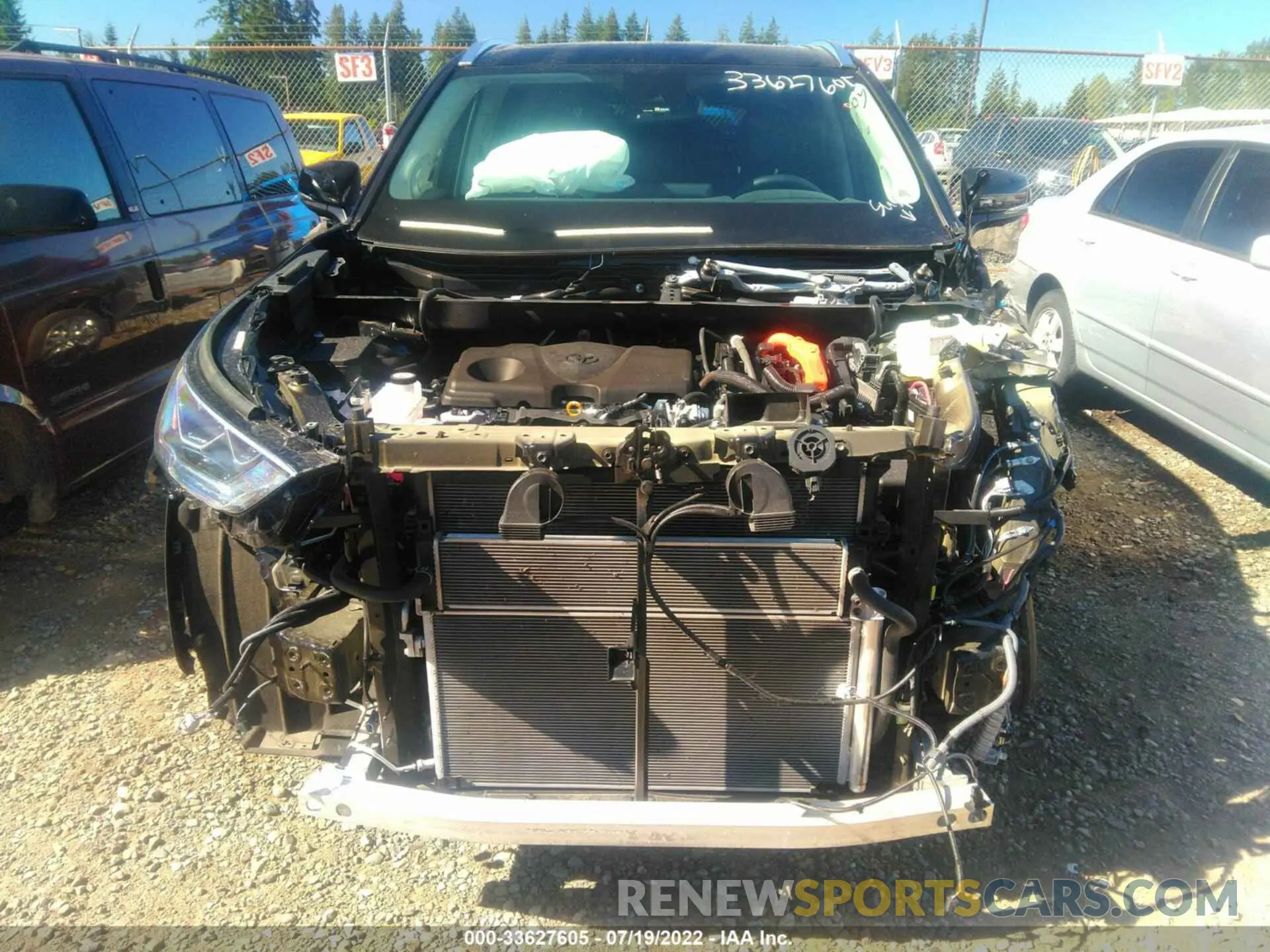 6 fotografías del automóvil dañado 5TDXBRCH0NS545683 TOYOTA HIGHLANDER 2022