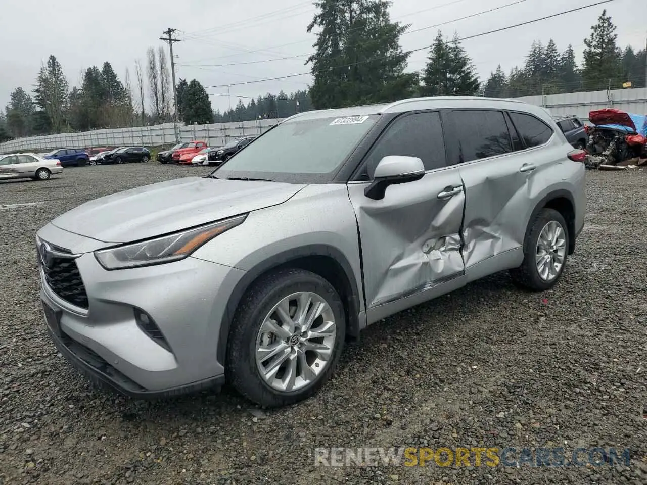 1 fotografías del automóvil dañado 5TDXBRCH4NS548778 TOYOTA HIGHLANDER 2022