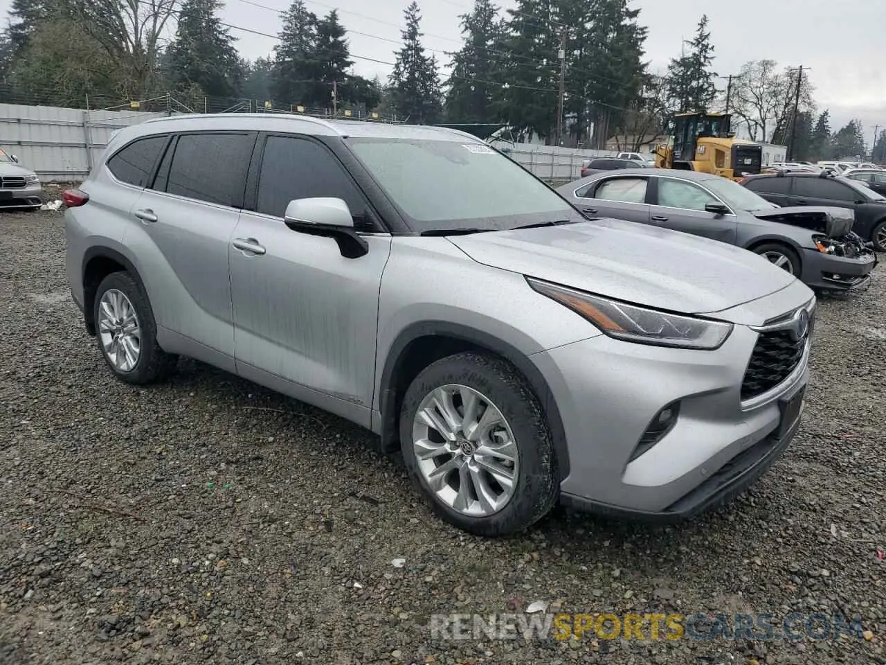 4 fotografías del automóvil dañado 5TDXBRCH4NS548778 TOYOTA HIGHLANDER 2022