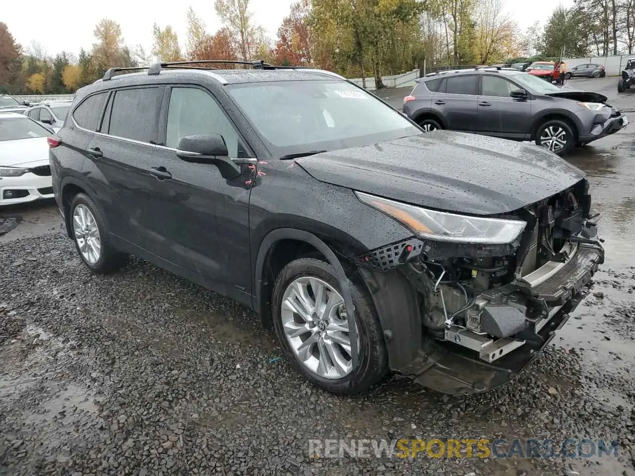 4 fotografías del automóvil dañado 5TDXBRCH7NS562657 TOYOTA HIGHLANDER 2022