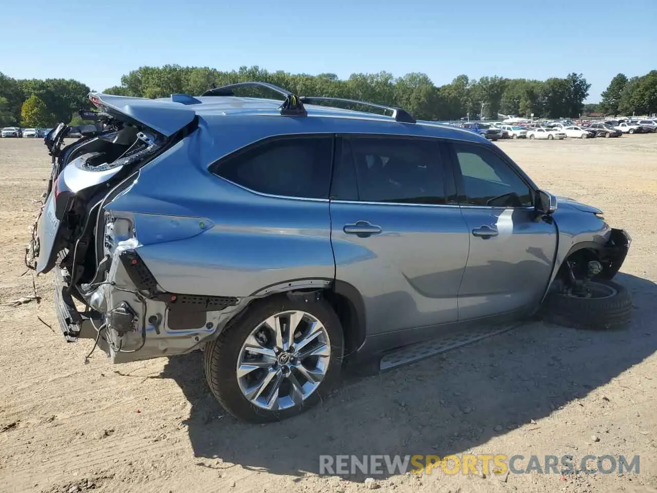 3 fotografías del automóvil dañado 5TDYARAH3NS014309 TOYOTA HIGHLANDER 2022