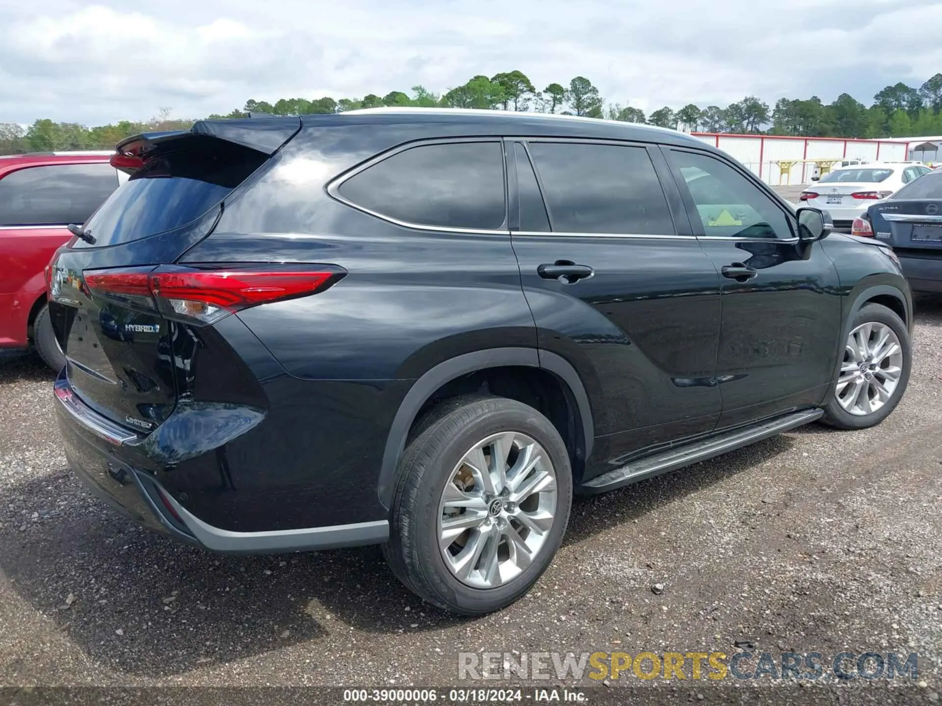 4 fotografías del automóvil dañado 5TDYARAH9NS514166 TOYOTA HIGHLANDER 2022