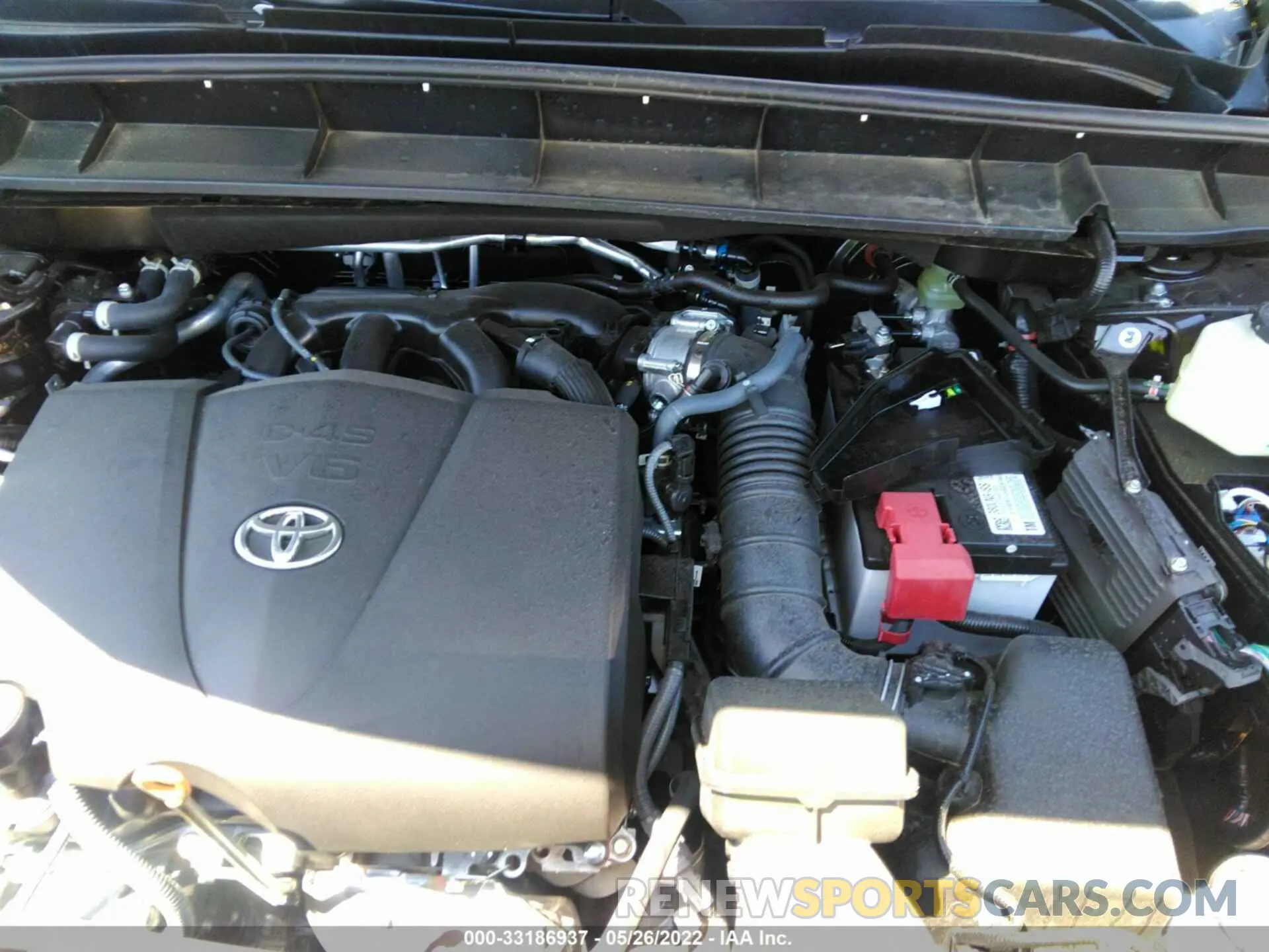 10 fotografías del automóvil dañado 5TDYZRAH1NS109010 TOYOTA HIGHLANDER 2022