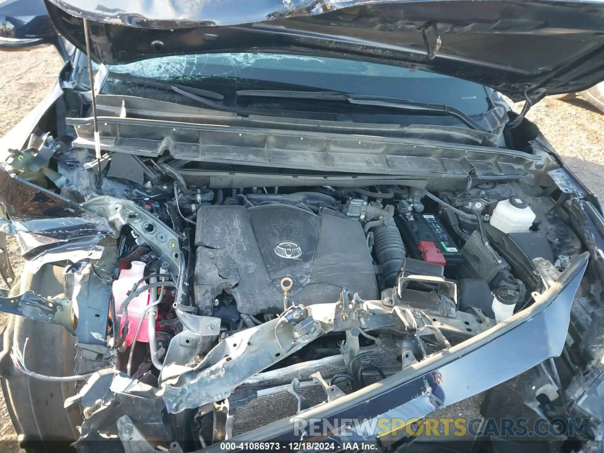 10 fotografías del automóvil dañado 5TDYZRAH4NS130658 TOYOTA HIGHLANDER 2022