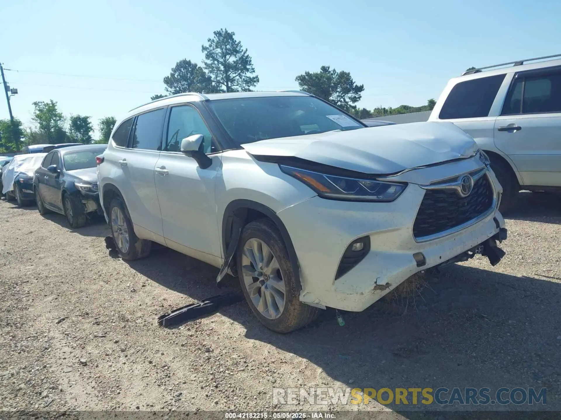 1 fotografías del automóvil dañado 5TDYZRAHXNS124332 TOYOTA HIGHLANDER 2022