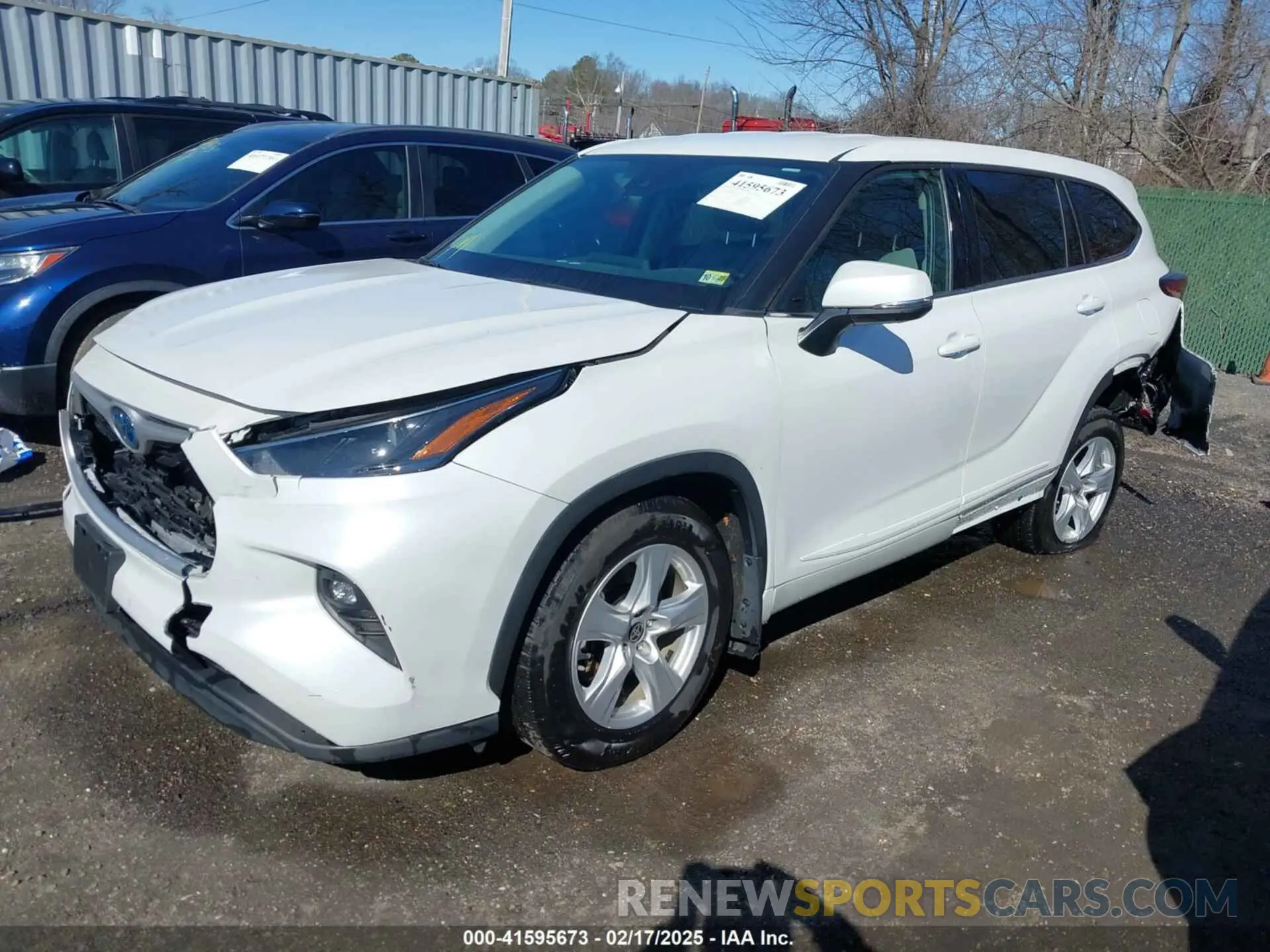 2 fotografías del automóvil dañado 5TDZARAH1NS016287 TOYOTA HIGHLANDER 2022