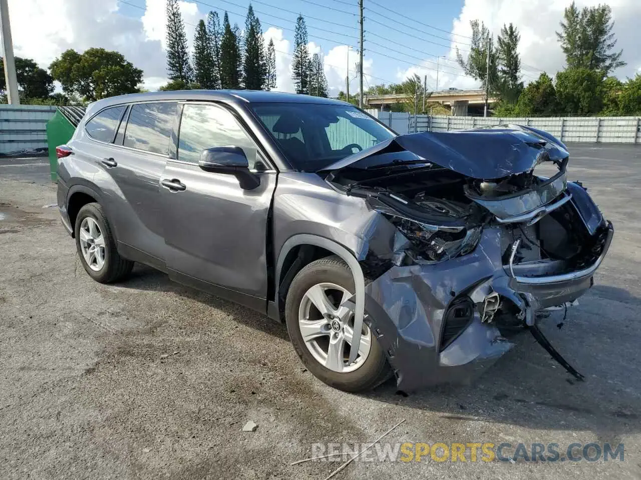 4 fotografías del automóvil dañado 5TDZZRAH0NS100657 TOYOTA HIGHLANDER 2022