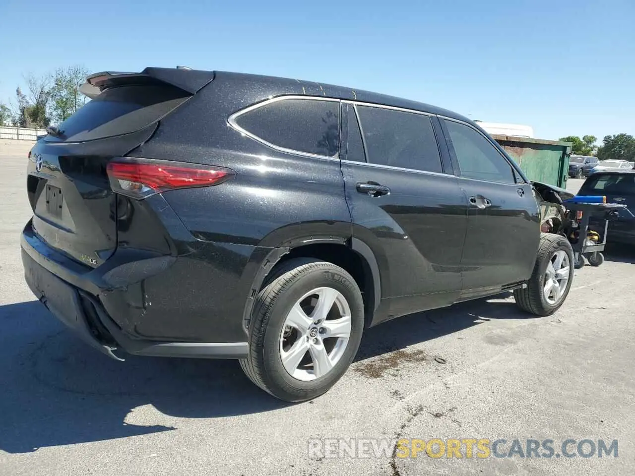 3 fotografías del automóvil dañado 5TDZZRAH2NS097230 TOYOTA HIGHLANDER 2022