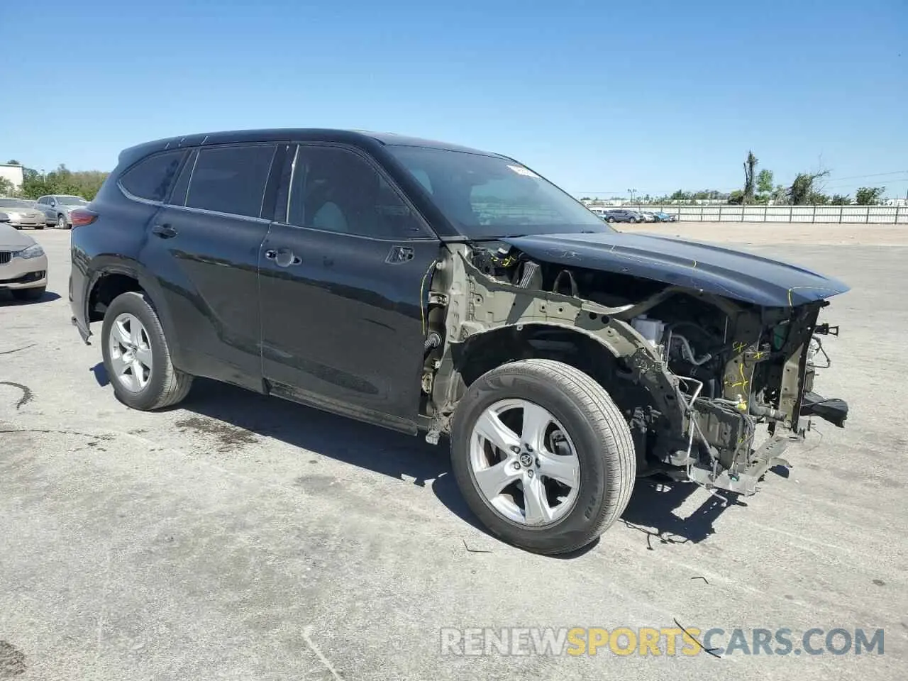 4 fotografías del automóvil dañado 5TDZZRAH2NS097230 TOYOTA HIGHLANDER 2022