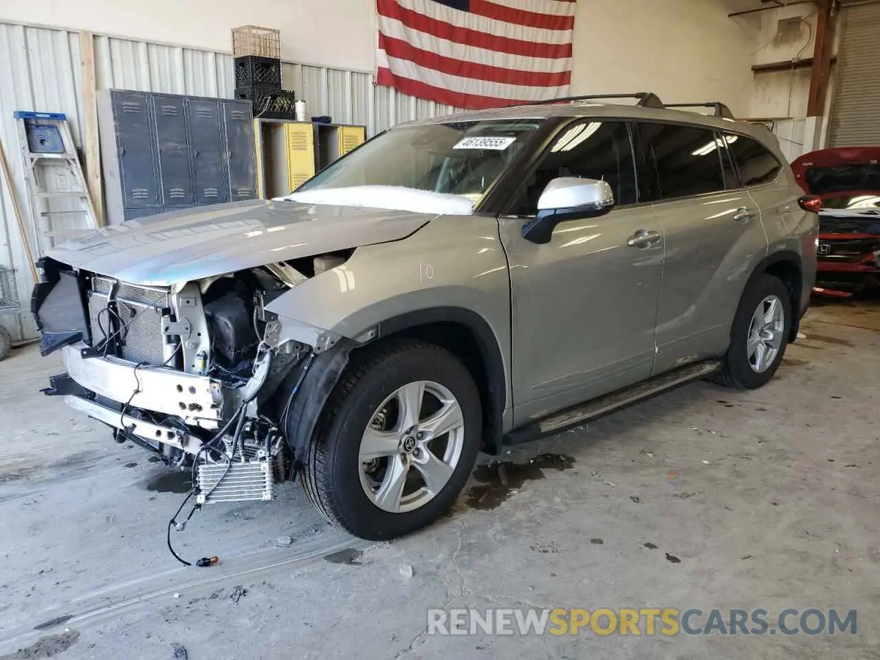 1 fotografías del automóvil dañado 5TDZZRAH2NS551332 TOYOTA HIGHLANDER 2022