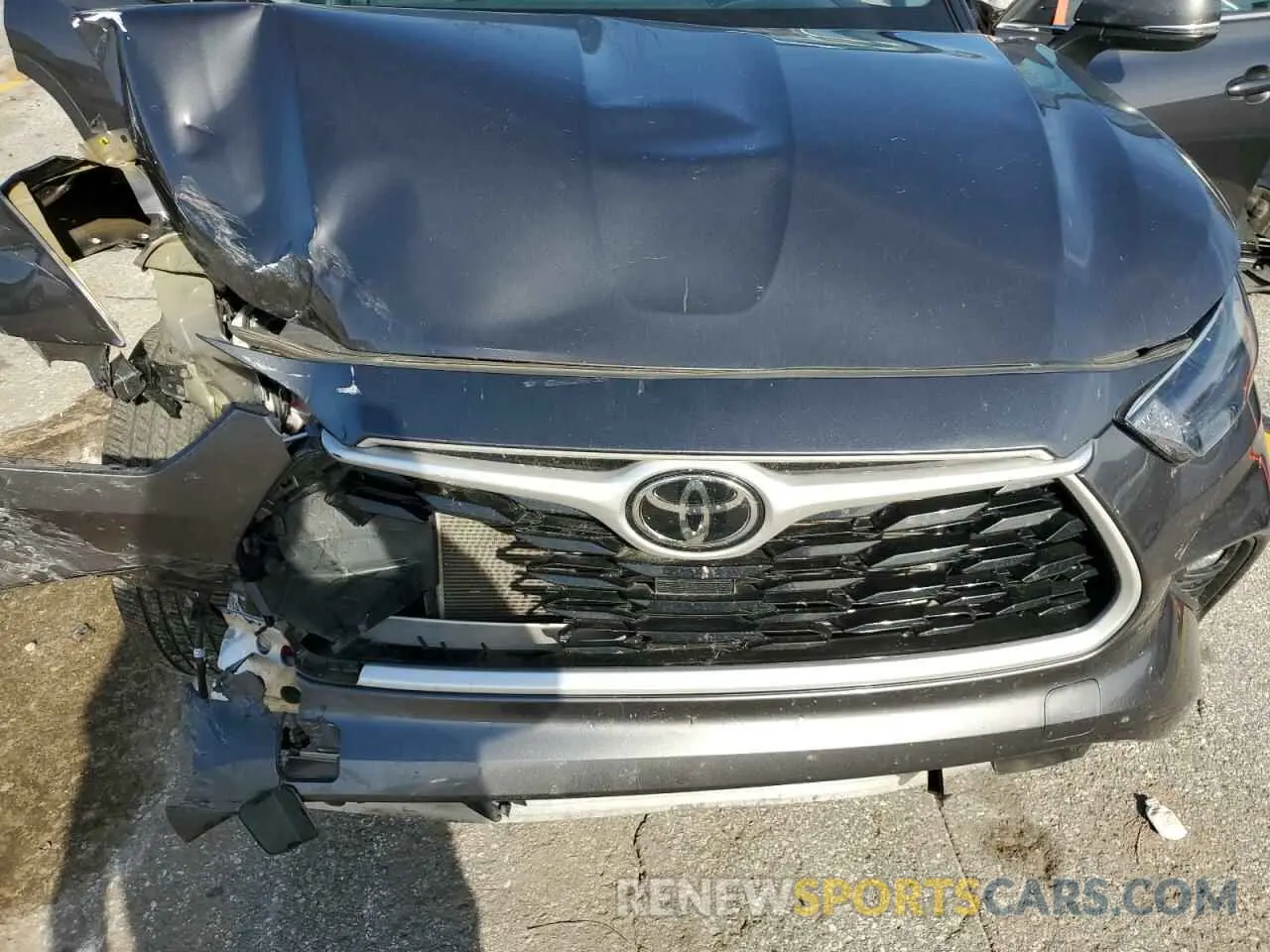 12 fotografías del automóvil dañado 5TDZZRAH3NS102886 TOYOTA HIGHLANDER 2022