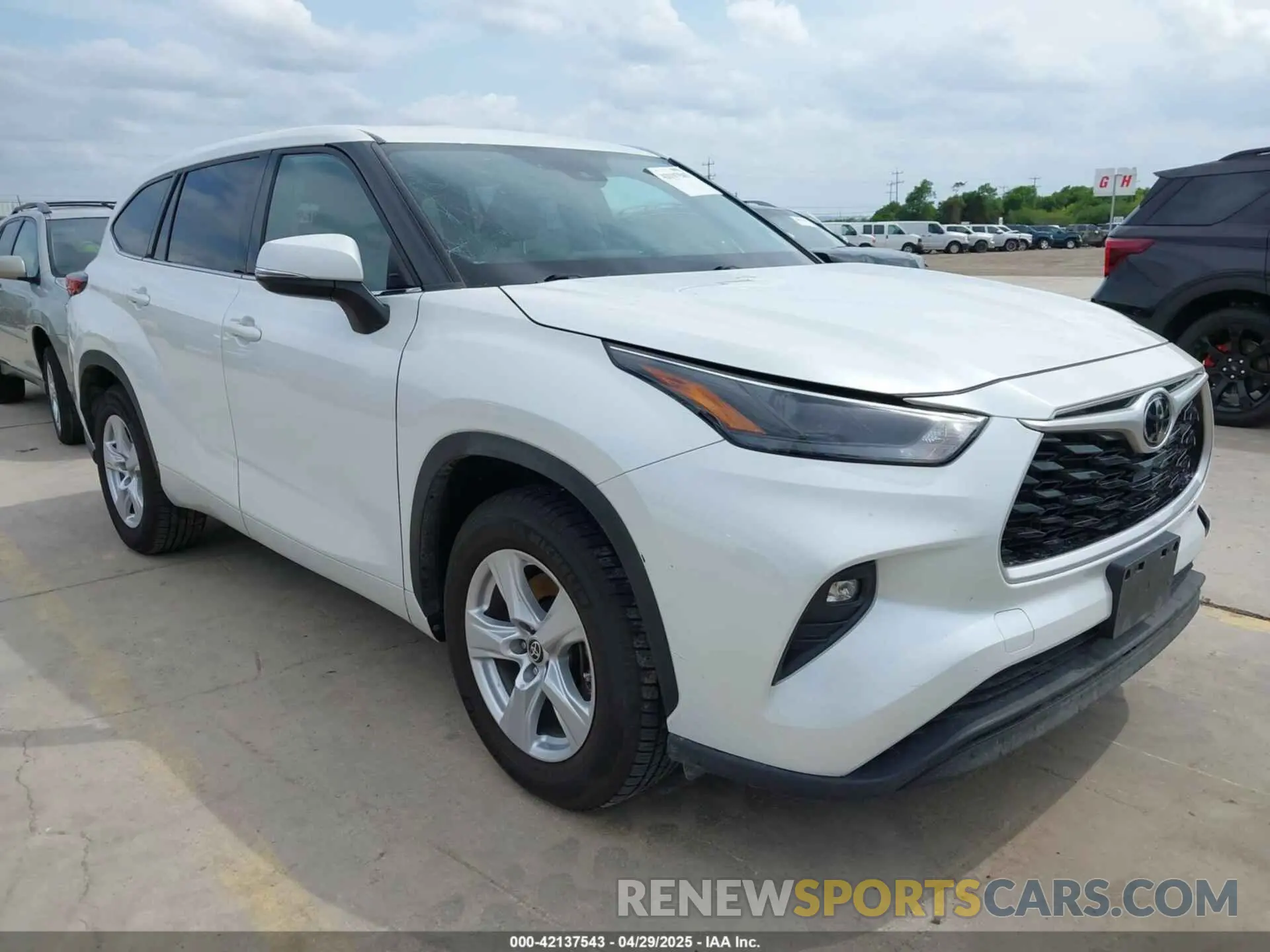 1 fotografías del automóvil dañado 5TDZZRAH4NS090313 TOYOTA HIGHLANDER 2022