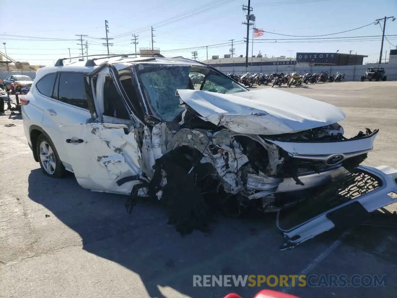 4 fotografías del automóvil dañado 5TDZZRAH4NS554250 TOYOTA HIGHLANDER 2022
