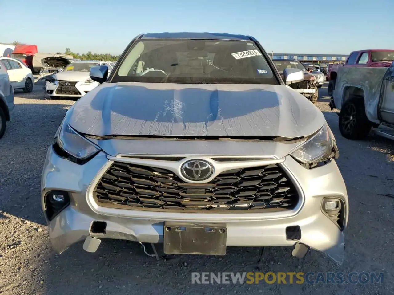 5 fotografías del automóvil dañado 5TDZZRAHXNS105459 TOYOTA HIGHLANDER 2022