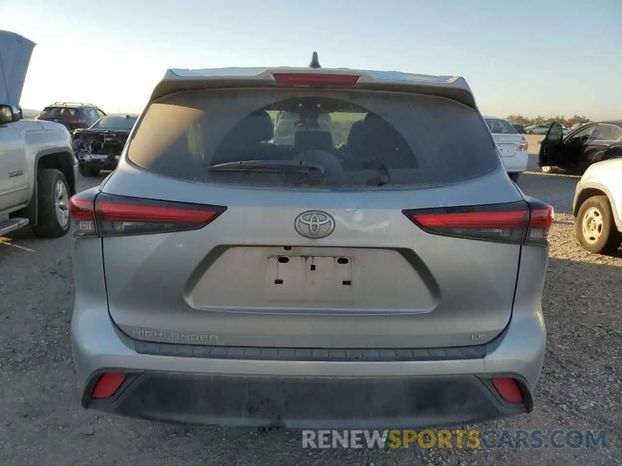 6 fotografías del automóvil dañado 5TDZZRAHXNS105459 TOYOTA HIGHLANDER 2022
