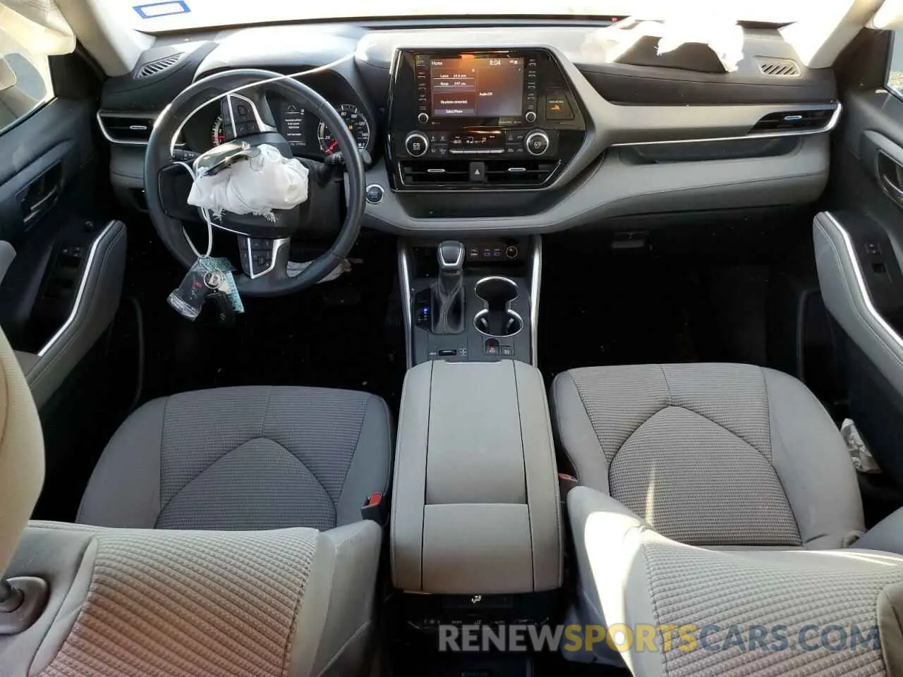 8 fotografías del automóvil dañado 5TDZZRAHXNS105459 TOYOTA HIGHLANDER 2022