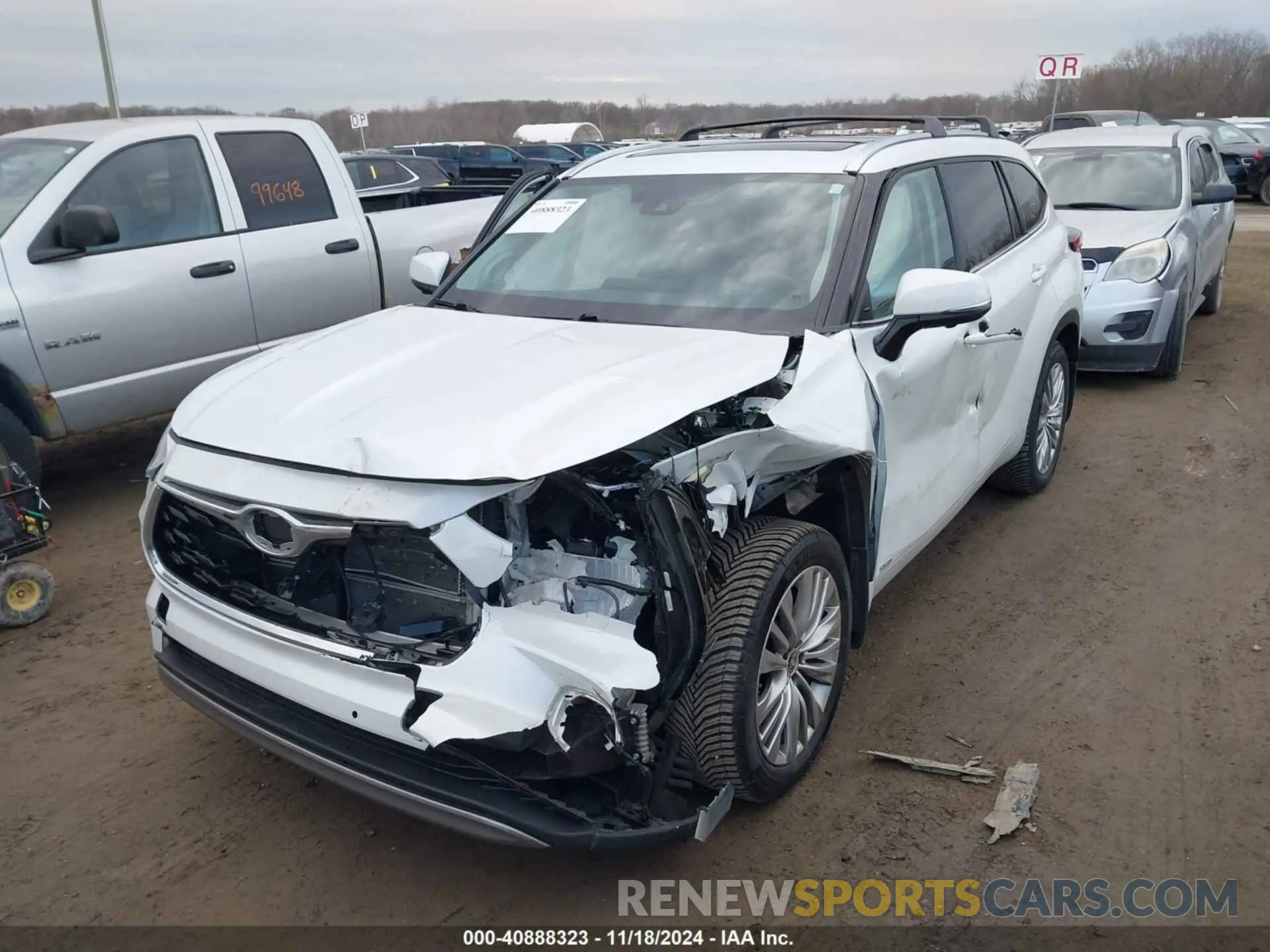6 fotografías del automóvil dañado 5TDEBRCH0PS573347 TOYOTA HIGHLANDER 2023