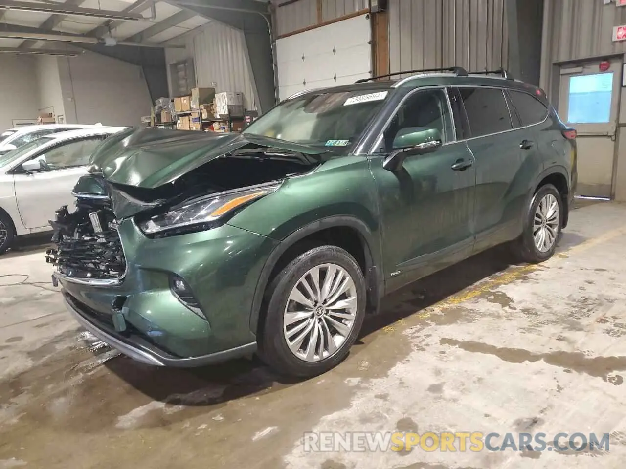 1 fotografías del automóvil dañado 5TDEBRCH1PS581280 TOYOTA HIGHLANDER 2023