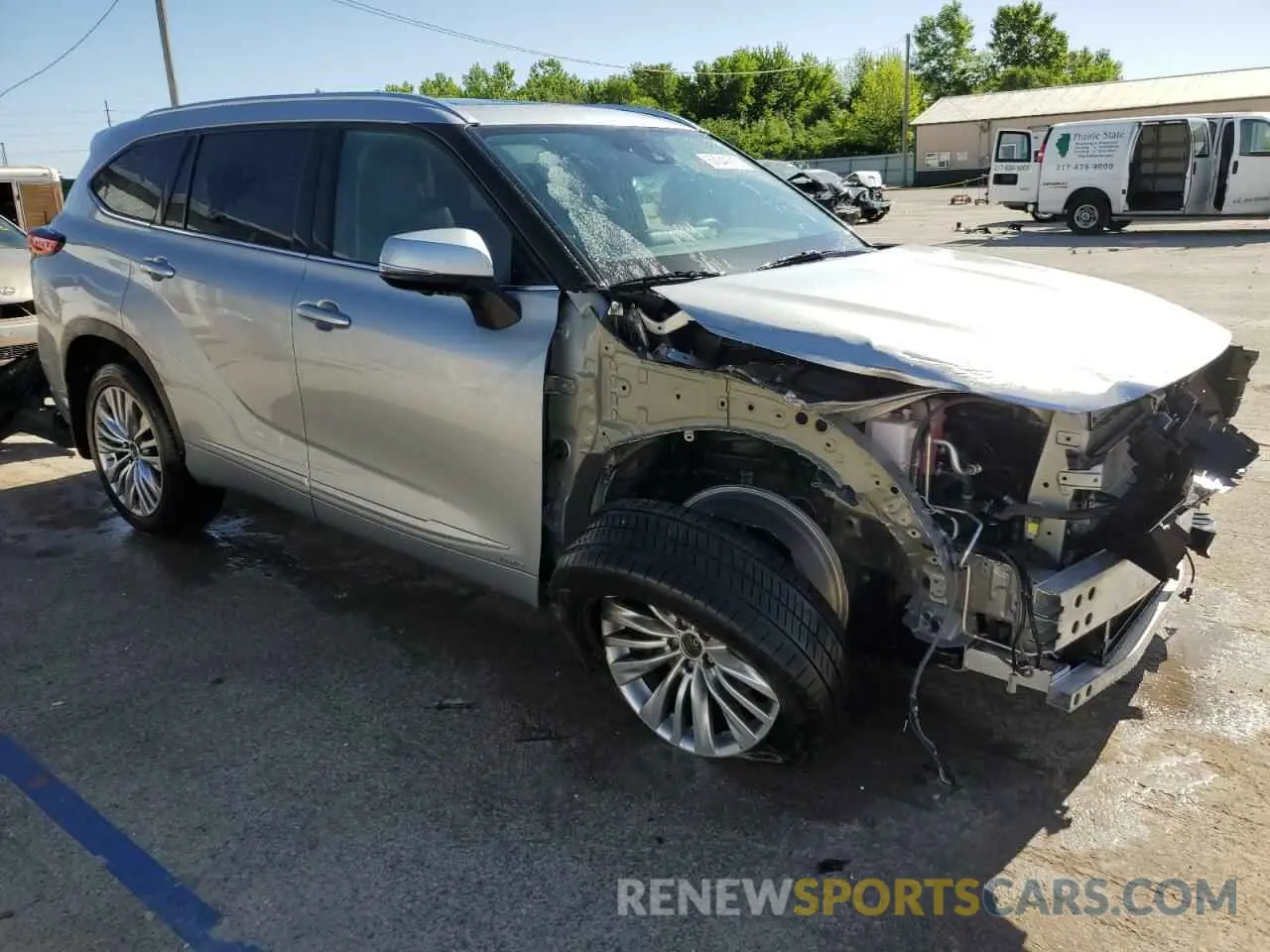 4 fotografías del automóvil dañado 5TDEBRCH9PS123745 TOYOTA HIGHLANDER 2023