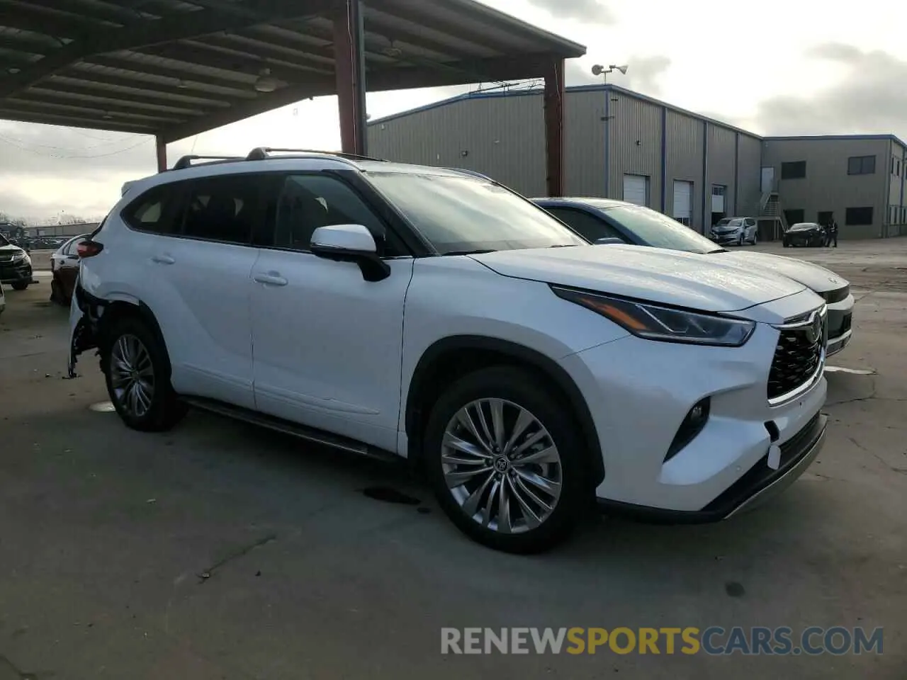 4 fotografías del automóvil dañado 5TDFARAH5PS016430 TOYOTA HIGHLANDER 2023