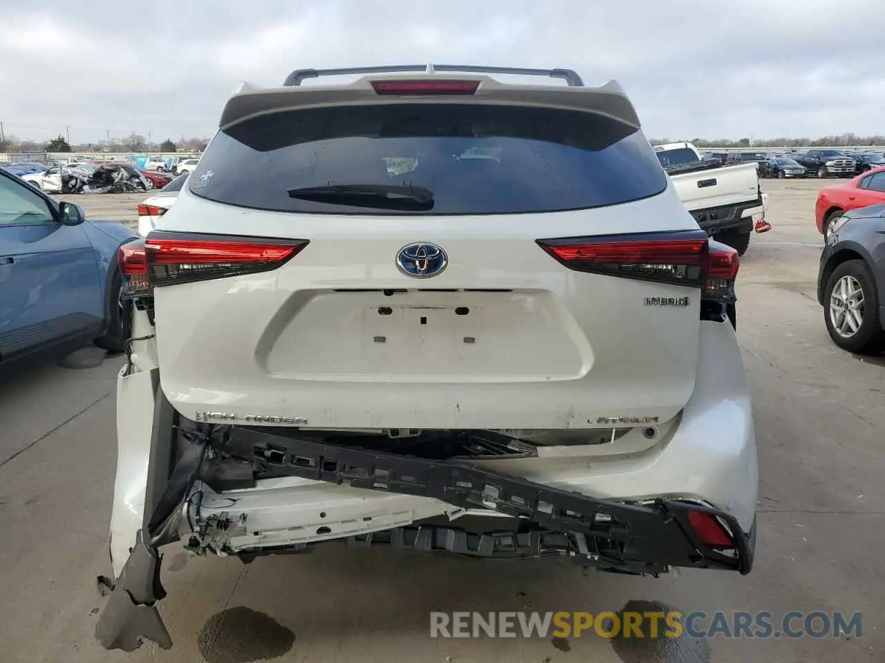 6 fotografías del automóvil dañado 5TDFARAH5PS016430 TOYOTA HIGHLANDER 2023