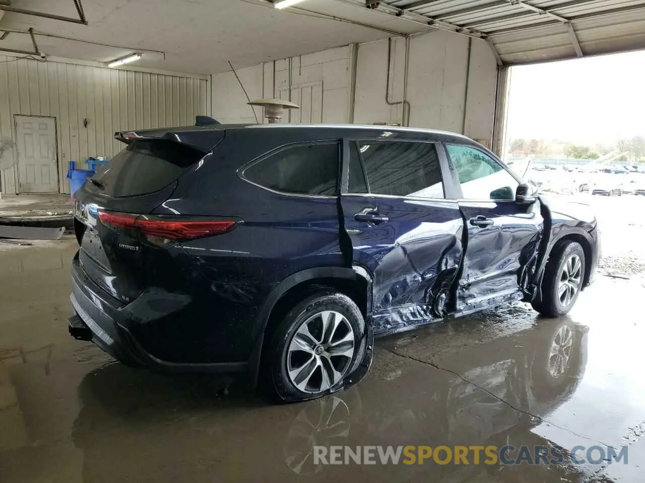 3 fotografías del automóvil dañado 5TDKBRCH0PS125886 TOYOTA HIGHLANDER 2023