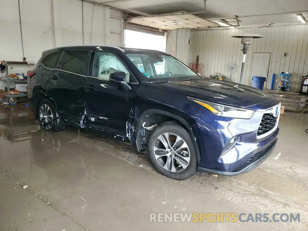 4 fotografías del automóvil dañado 5TDKBRCH0PS125886 TOYOTA HIGHLANDER 2023