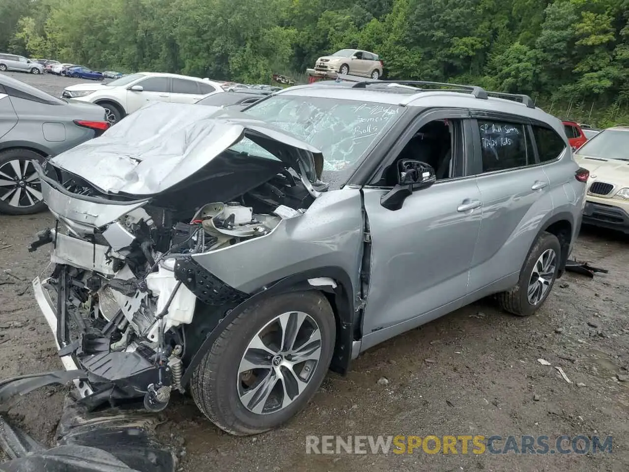 1 fotografías del automóvil dañado 5TDKBRCH1PS590984 TOYOTA HIGHLANDER 2023